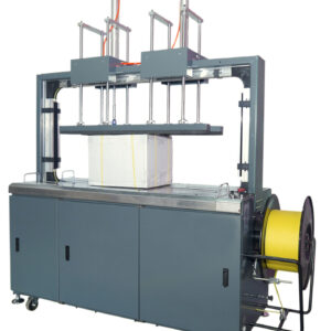 KE-301PN fully automatic strapping machine with pneumatic press for carton packaging